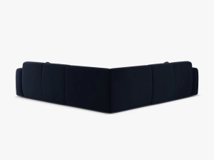 COLTAR SIMETRIC MOLINO, 252 CM, ALBASTRU ROYAL, CU TAPITERIE DIN TEXTIL CATIFEA VELVET CASINO, MICADONI - Img 3