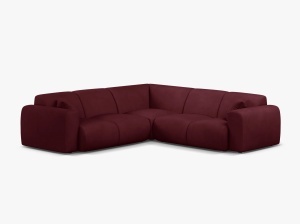 COLTAR SIMETRIC MOLINO, 252 CM, BORDO, CU TAPITERIE DIN TEXTIL CHENILLE REBEL, MICADONI