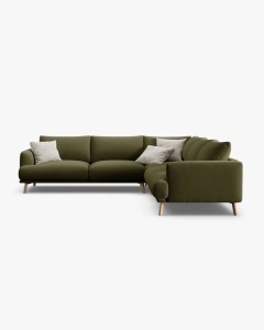 COLTAR SIMETRIC NAOMI, VERDE, 280X280CM, TAPITAT CU TAPITERIE DIN TEXTIL CATIFEA SALVADOR, MICADONI