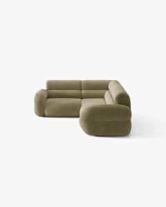 COLTAR SIMETRIC NEO, VERDE MASLINIU INCHIS, 295X295 CM, TAPITAT CU TAPITERIE DIN TEXTIL CHENILLE GOLD, MICADONI - Img 3