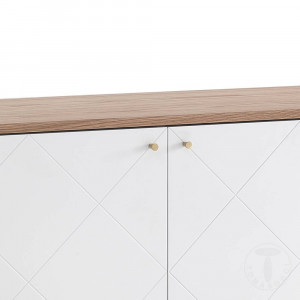 COMODA/BUFET LIVING 176CM, LITTLE DIAMOND, COD 3644, STIL MODERN, REALIZAT DIN MDF SI SUPORT DE METAL - Img 4