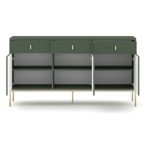 COMODA LIVING 155CM, ARTIM MEBLE, CU 3 USI, REALIZATA DIN MDF, CULOARE VERDE, STIL MODERN - Img 4
