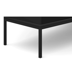 COMODA LIVING 155CM, ARTIM MEBLE, CU 3 USI, REALIZATA DIN MDF, CULOARE NEAGRA, STIL MODERN - Img 5