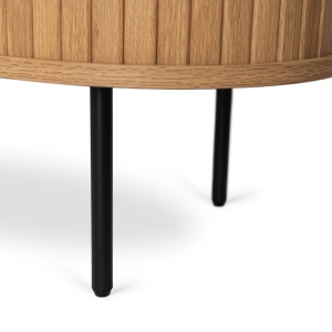COMODA LIVING 180CM, ARTIM MEBLE, CU 2 USI SI SERTARE, REALIZAT DIN MDF SI METAL, CULOARE STEJAR, STIL MODERN - Img 8