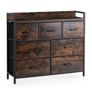 COMODA LIVING 98CM, ARTIM MEBLE, CU SERTARE, REALIZATA DIN METAL SI MDF, CULOARE STEJAR RUSTIC/NEGRU, STIL MODERN - Img 11