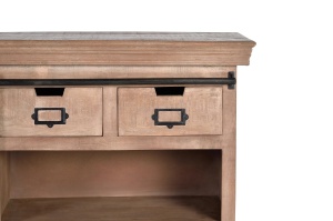 COMODA LIVING APARADOR 115CM, DIN LEMN DE MANGO SI METAL, CULOARE NATUR/GRI, ARTIM GROUP SELECTION - Img 4