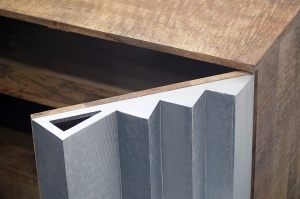 COMODA LIVING DEOSEBITA, ZALVERO 155CM, REALIZATA DIN LEMN DE MANGO SI METAL, ALUMINIU, CULOARE NATUR/ALUMINIU, INVICTA INTERIOR - Img 12