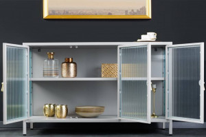 COMODA LIVING, DIN METAL SI STICLA 105CM, DESIGN INDUSTRIAL, ARTIM GROUP SELECTION - Img 3