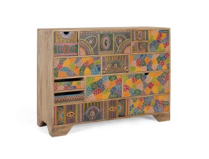 COMODA LIVING HOLI 120CM, REALIZATA DIN LEMN DE MANGO, CULOARE MULTICOLOR, GINER Y COLOMER