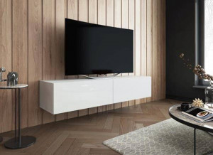 COMODA LIVING RTV SLIDE ,150 CM, ALB, DESIGN MODERN CM