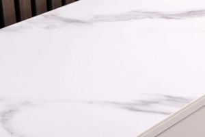 COMODA LIVING SAVOY 150CM, 3D, REALIZATA DIN MDF SI PLACA CERAMICA, CULOARE ALBA, ARTIM GROUP SELECTION - Img 8
