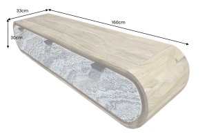 COMODA TV 160CM, ORGANIC, MONTAJ PERETE, LEMN DE SALCAM SI ASPECT DE PIATRA, ARTIM GROUP SELECTION - Img 4