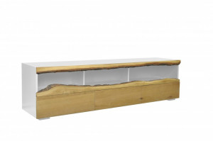 COMODA TV 180CM, DIN LEMN MASIV DE STEJAR SI MDF, WILD, COD 40061, STIL VINTAGE