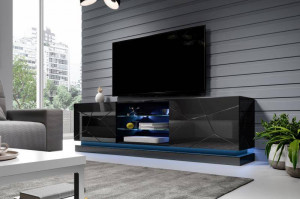COMODA TV, CAMA-QIU-200-RTV-BIP, MDF LUCIOS, DIVERSE NUANTE, DESIGN MODERN - Img 1