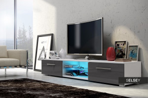 COMODA TV EDITH DIN LEMN SI PLACI LAMINATE SI MDF - DIVERSE NUANTE - Img 6