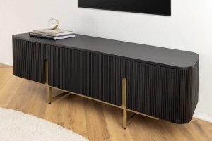 COMODA TV, GATSBY 160CM, LEMN DE MANGO, NEGRU/AURIU, ARTIM GROUP SELECTION - Img 2