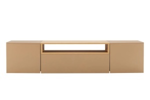 : COMODA TV SUSPENDATA LOFT 160CM, REALIZATA DIN MDF SI FURNIR STEJAR, CULOARE GRI/BEJ, ARTIM GROUP SELECTION - Img 3