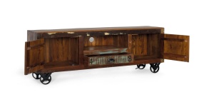 COMODA TV VERRIER 160CM, REALIZATA DIN LEMN DE MANGO SI METAL, CULOARE MULTICOLOR, GINER Y COLOMER - Img 3