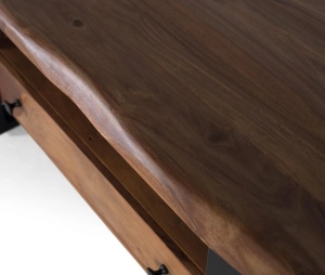 COMODA TV VETA 170CM, REALIZATA DIN LEMN DE TRANDAFIR SI METAL, CULOARE NATUR/NEGRU, GINER Y COLOMER - Img 5