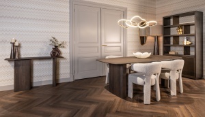 CONSOLA, CASTELLO 130CM, REALIZATA DIN LEMN DE STEJAR, CULOARE MARO, DESIGN DEOSEBIT, RICHMOND INTERIORS - Img 3