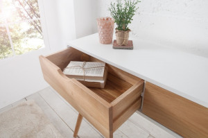 CONSOLA DIN LEMN MASIV DE STEJAR SCANDINAVIA 36435 - DESIGN SCANDINAV - Img 4