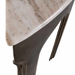 CONSOLA SANCHIS 214056, CONFECTIONATA DIN ALUMINIU, MARMURA SI MDF, CULOAREA ALAMA ANTICHIZATA/BEJ, STIL MODERN - Img 4