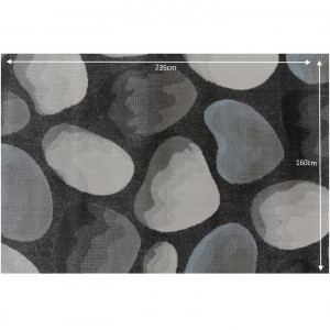 Covor 160x235 cm, maro/gri/model pietre, MENGA, 0000206694 - Img 3