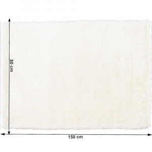 Covor 80x150 cm, alb, AMIDA, 0000194090 - Img 5