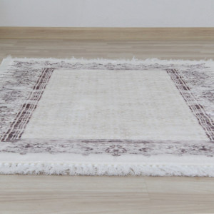 Covor 80x150 cm, crem/maro, LINON, 0000203327