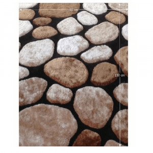 Covor 80x150 cm, maro/bej/negru, PEBBLE TYP 2, 0000201390 - Img 1