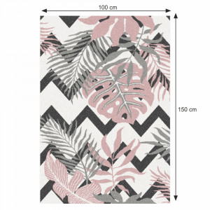 Covor, multicolor, model frunze, 100x150, SELIM, 0000268022 - Img 1