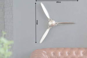 DECORATIUNE 60CM, PROPPELER SCREW III, COD 37604, ARGINTIE STIL MODERN - Img 4