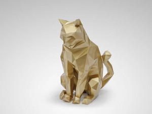 DECORATIUNE, FUTURE CAT, IN AURIU, 98CM, STIL EXCLUSIVIST, COD 598743 - Img 4