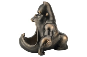 DECORATIUNE KING APE 35CM, REALIZAT DIN POLIRASINA, CULOARE BRONZ, REALIZAT MANUAL, ARTIM GROUP SELECTION - Img 4