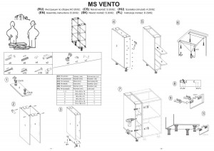 DULAP BUCATARIE VENTO ALB D-25/82 STIL MODERN HALMAR - Img 2