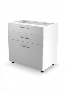 DULAP BUCATARIE VENTO ALB D3S-80/82 STIL MODERN HALMAR - Img 1