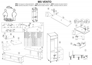 DULAP BUCATARIE VENTO ALB DL-60/214 STIL MODERN HALMAR - Img 2
