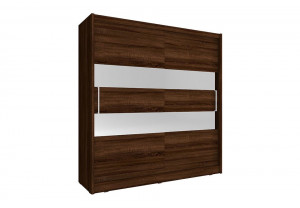 DULAP DORMITOR MAJA II 200 STEJAR SONOMA CIOCOLATIU DESIGN MODERN PSK