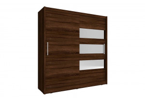 DULAP DORMITOR MAJA III 200 STEJAR SONOMA CIOCOLATIU DESIGN MODERN PSK