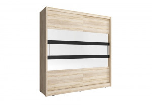 DULAP DORMITOR MAJA V 200 STEJAR SONOMA DESIGN MODERN PSK - Img 1