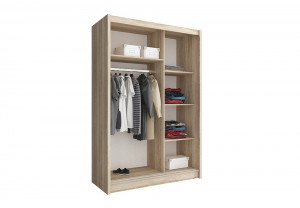 DULAP DORMITOR WIKI 130 ALB DESIGN MODERN PSK - Img 2