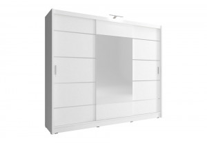 DULAP DORMITOR WIKI ALU 250 ALB DESIGN MODERN PSK - Img 1