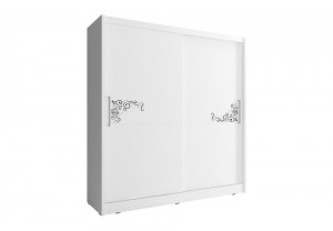 DULAP DORMITOR WIKI V B 180 ALB/NEGRU DESIGN MODERN PSK