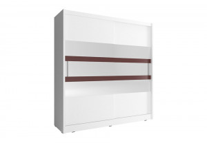 DULAP DORMITOR WIKI VI 200 ALB DESIGN MODERN PSK - Img 1