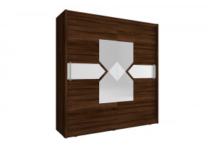 DULAP DORMITOR WIKI VII 200 STEJAR SONOMA CIOCOLATIU DESIGN MODERN PSK