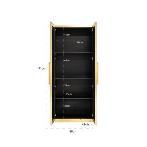 DULAP IRONVILLE GOLD, 7607, CONFECTIONAT DIN MDF SI METAL, STIL MODERN - Img 4