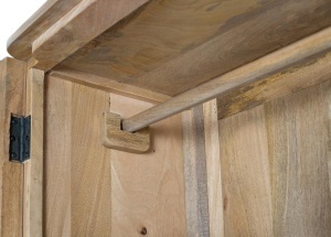 DULAP LIVING 190CM, LEMN DE MANGO, NATUR, GINER Y COLOMER - Img 5