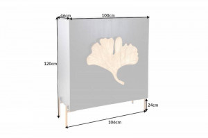 DULAP LIVING, GINKGO 3D 100CM, LEMN MASIV MANGO 3D, COD 41141, DESIGN RETRO - Img 8
