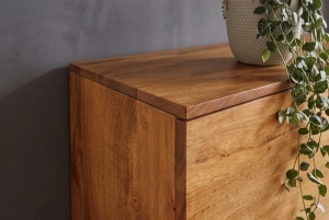 DULAP LIVING GRAND MANGO 120CM, REALIZAT DIN LEMN DE MANGO, LED CU TELECOMANDA, CULOARE NATUR/MARO - Img 17