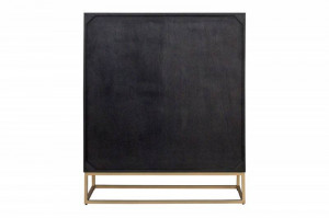 DULAP LIVING, ILLUSION 120CM, LEMN DE MANGO SI METAL, NEGRU/AURIU, ARTIM GROUP SELECTION - Img 5